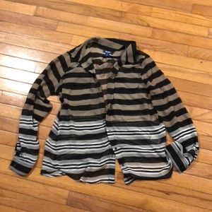 Button up striped top